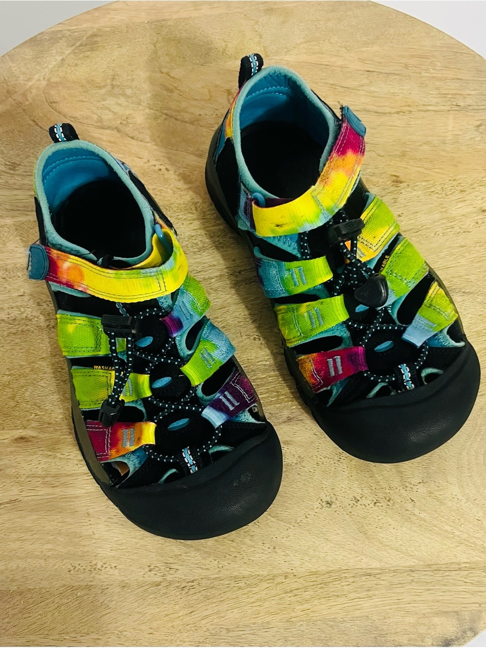 Keen Newport Retro Tye Dye  Kids Multicolor Rainbow Strappy Sandals